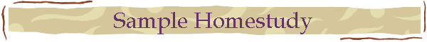 Sample Homestudy